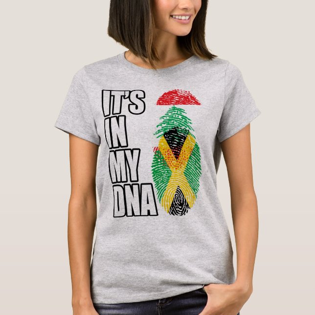 T-shirt Drapeau D'ADN Libanais Et Jamaïcains (Devant)
