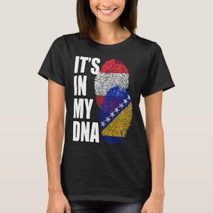 T-shirt Drapeau D'ADN Mélangé De Bosnie Et D'Autriche