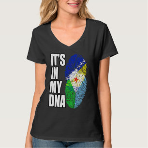 T-shirt Drapeau D'ADN Mélangé De Bosnie Et Djibouti