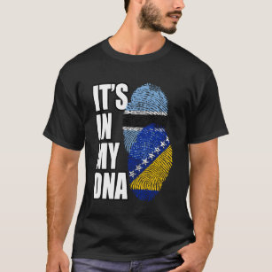 T-shirt Drapeau D'ADN Mélangé De Bosnie Et Du Botswanan