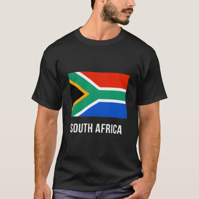 T-shirt Drapeau d'Afrique du Sud Sud-Africain (Devant)