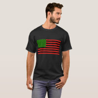 Drapeau d'Afro-américain - noir et vert rouges