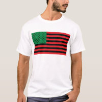 Drapeau d'Afro-américain - noir et vert rouges