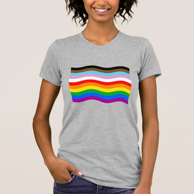 T-shirt Drapeau d'agitation LGBTQ POC (Devant)