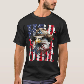 T-shirt Drapeau d'aigle américain pour patriotes