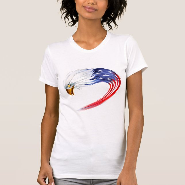 T-shirt Drapeau d'aigle féminin (Devant)