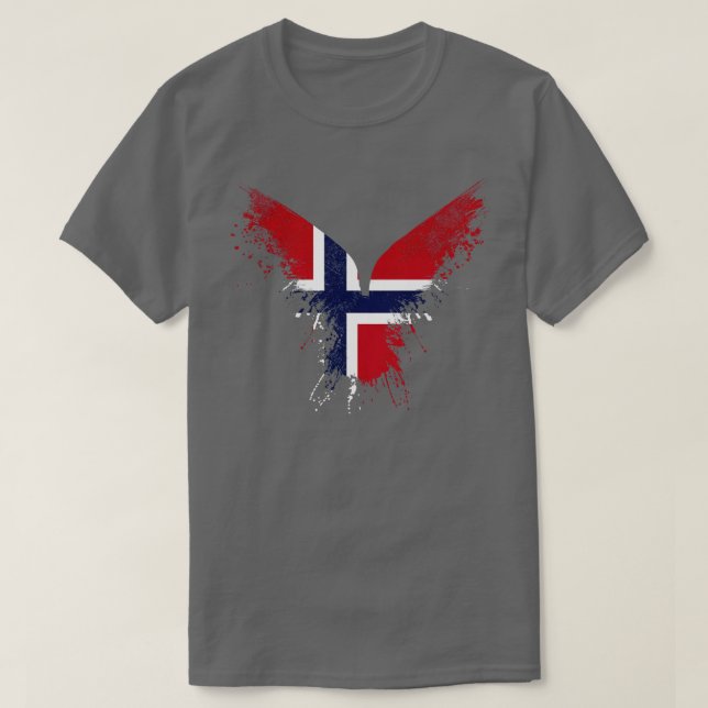 T-shirt Drapeau d'aigle norvégien (Design devant)