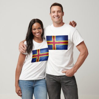 T-shirt Drapeau d'Aland Grunge