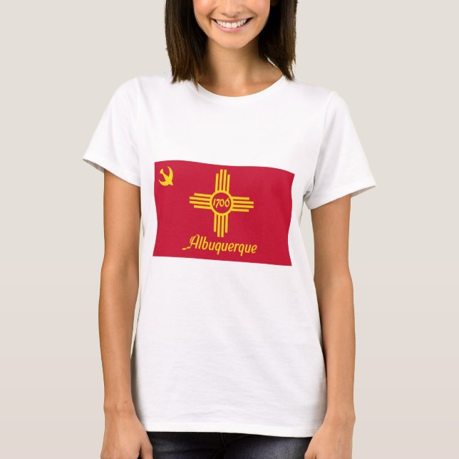 T-shirt Drapeau d'Albuquerque (Nouveau-Mexique) (Devant)