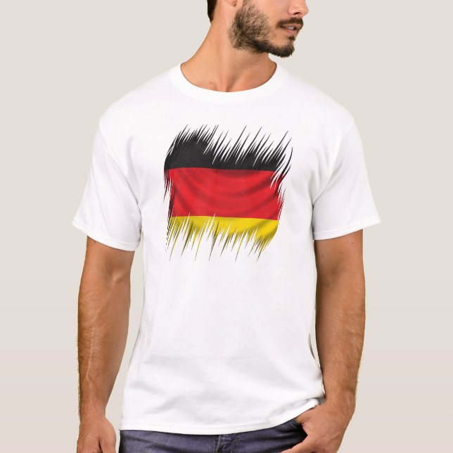 T-shirt Drapeau d'Allemand de défibreurs (Devant)