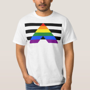T-shirt Drapeau d'allié straight de SlipperyJoe, arc-en-ci