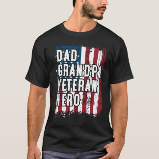 T-shirt Drapeau d'Amercian de héros de vétéran de
