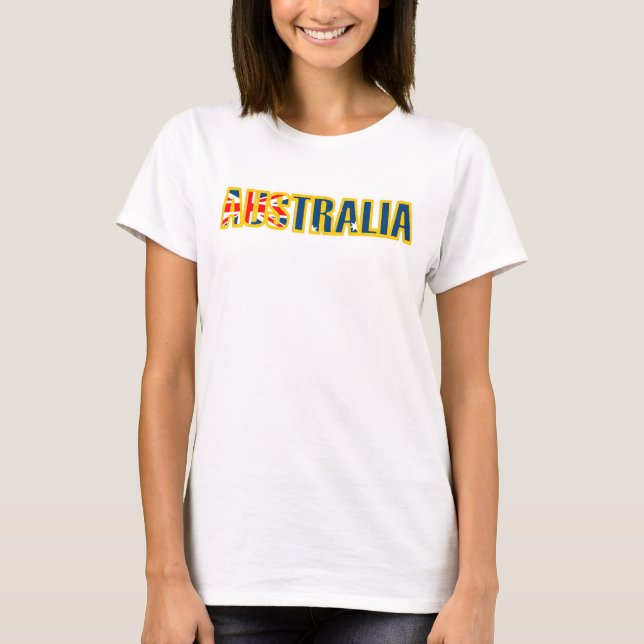 T-shirt Drapeau Dames Australie (Devant)