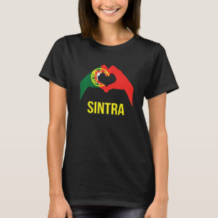 T-shirt Drapeau d'amour de ville portugaise de Sintra Port