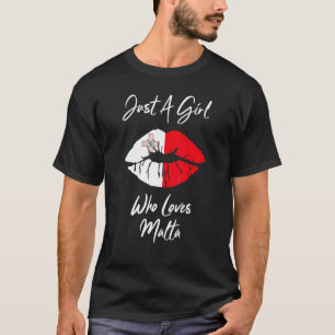 T-shirt Drapeau d'amour des femmes de lèvres Malte
