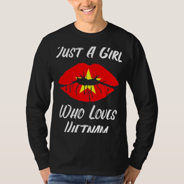 T-shirt Drapeau d'amour des lèvres Vietnam (Devant)