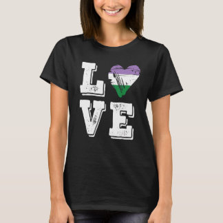 T-shirt Drapeau d'amour Genderqueer Pride