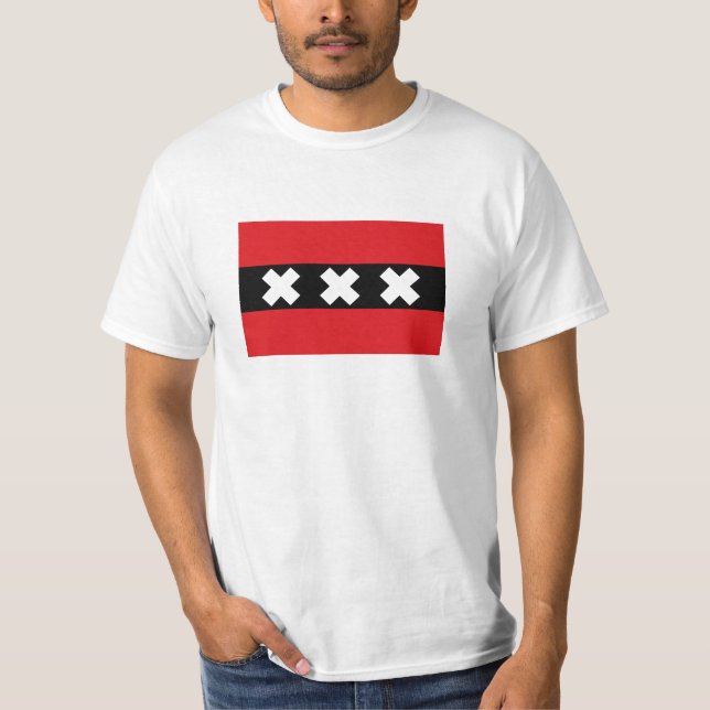 T-shirt Drapeau d'Amsterdam (Devant)