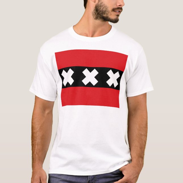 T-shirt Drapeau d'Amsterdam (Devant)