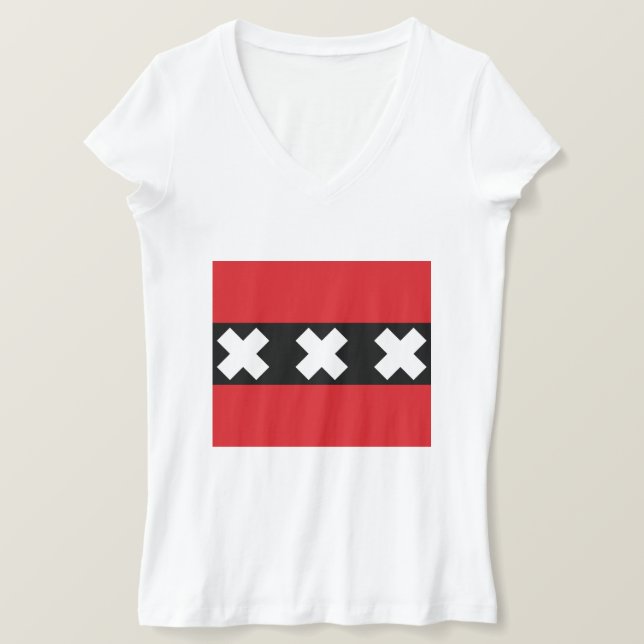 T-shirt Drapeau d'Amsterdam (Design devant)