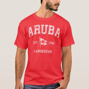 T-shirt Drapeau d'ancre de bateau nautique d'Aruba Cadeau
