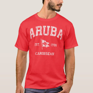 T-shirt Drapeau d'ancre de bateau nautique d'Aruba Cadeau