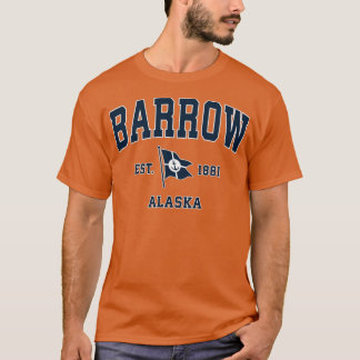 T-shirt Drapeau d'Ancre nautique Vintage de Barrow Alaska