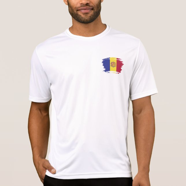 T-shirt drapeau d'Andorre (Devant)