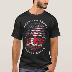 T-shirt Drapeau Danemark américain des racines danoises