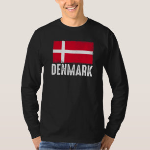 T-shirt Drapeau Danemark Équipe de Football Danoise Footba