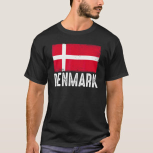 T-shirt Drapeau Danemark Équipe de Football Danoise Footba