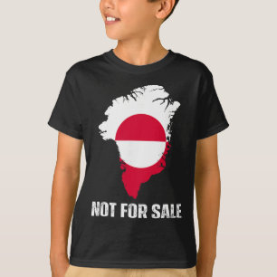 T-shirt Drapeau Danemark Le Groenland n'est pas à vendre A