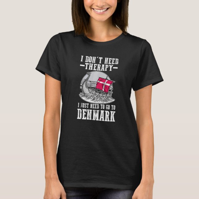 T-shirt Drapeau danois Danemark (Devant)