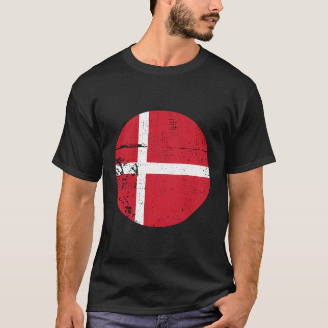T-shirt Drapeau danois Danemark (Devant)