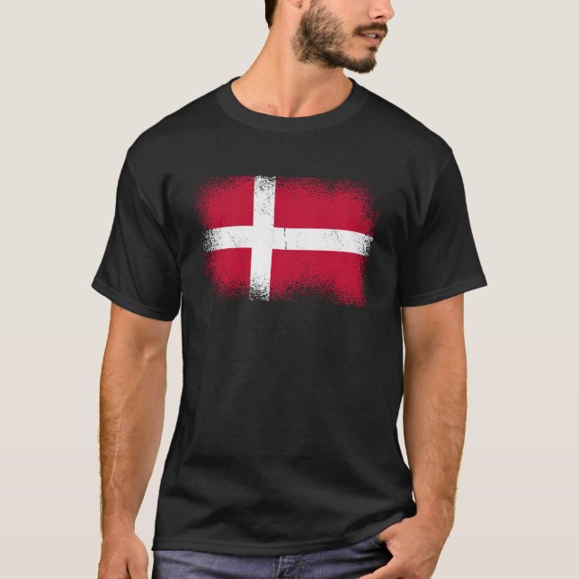 T-shirt Drapeau danois Danemark (Devant)