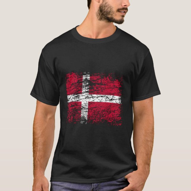 T-shirt Drapeau danois Dansk Danmark Copenhagen Aarhu (Devant)