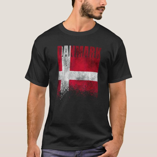 T-shirt Drapeau danois Drapeau scandinave Viking (Devant)