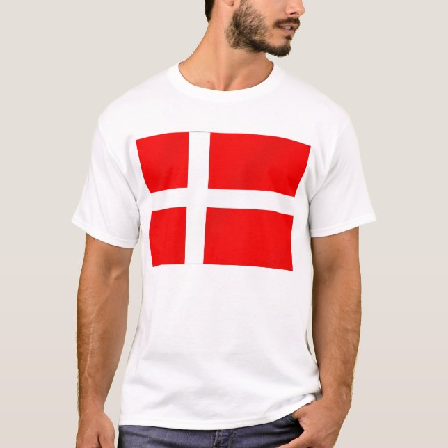 T-shirt Drapeau danois du Danemark pour des Danois (Devant)