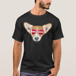 T-shirt Drapeau danois Pembroke Welsh Corgi Chien Danemark