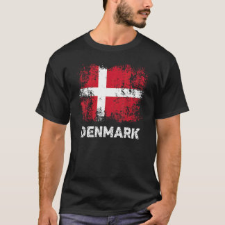 T-shirt Drapeau danois vintage patriotique Danemark