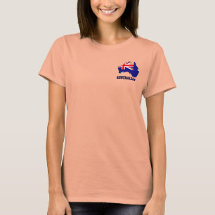 T-shirt Drapeau dans la carte de l'Australie