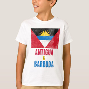T-shirt Drapeau d'Antigua & Barbuda Grunge / Regarder "dés