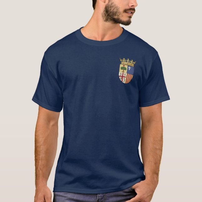 T-shirt Drapeau d'Aragón (communauté autonome) Espagne (Devant)