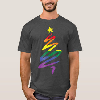 T-shirt Drapeau d'arbre de Noël LGBTQ