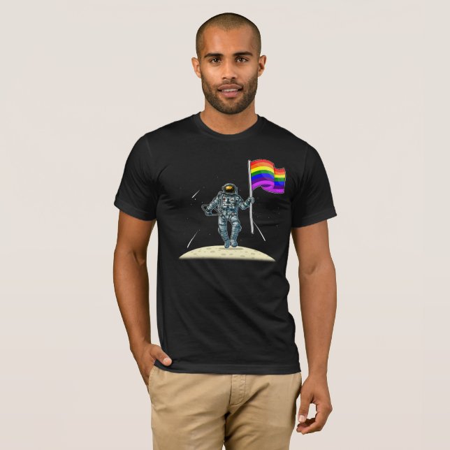 T-shirt Drapeau d'arc-en-ciel de fierté de LGBTQ - (Devant entier)