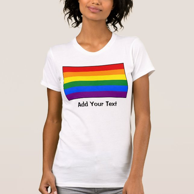 T-shirt Drapeau d'arc-en-ciel de gay pride de LGBT (Devant)