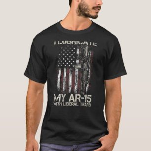 T-shirt Drapeau D'Arme Je Lubrifie Mon Ar 15 Avec Des Larm
