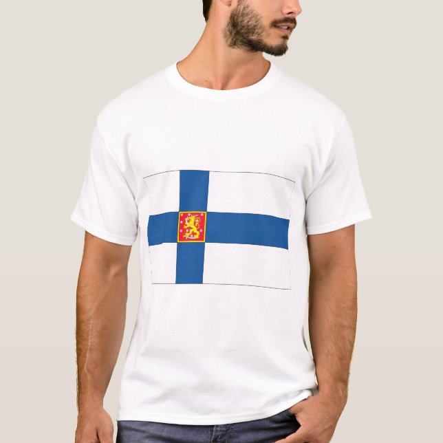 T-shirt Drapeau d'armoiries de Finlande (Devant)