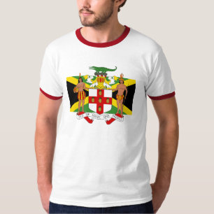 T-shirt Drapeau d'armoiries de la Jamaïque Drapeau T pour