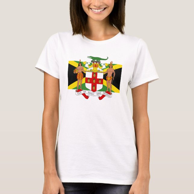 T-shirt Drapeau d'armoiries de la Jamaïque Tank Spaghetti (Devant)